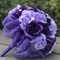 Purple & Lavender Rose Bouquet Wedding | Silk Wedding Flowers | Affordable Bridal Bouquets | Artificial Wedding Bouquets (3 Dozen Roses)