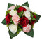 Red Pink Ivory Silk Rose Nosegay | Artificial Wedding Flowers | Silk Bridal Bouquet | Wedding Bouquets