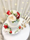 Red and Ivory Flower Cake Toppers- TheBridesBouquet