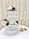 Red and Ivory Flower Cake Toppers- TheBridesBouquet