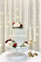 Red and Ivory Flower Cake Toppers- TheBridesBouquet