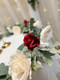 Red and Ivory Wedding Flower Garland 8ft - TheBridesBouquet