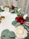 Red and Ivory Wedding Flower Garland 8ft - TheBridesBouquet