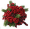 Christmas Red Velvet Rose Bouquet Wedding