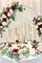 Red & Ivory Wedding Arch Flowers - large - TheBridesBouquet