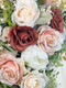 Terracotta + Champagne + Ivory Cascade Bouquet | Silk Bridal Bouquet