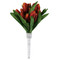 Tulip Bouquet 18 Red/Orange Silk Tulips - Bridal Wedding Bouquet