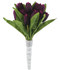 Tulip Bouquet 18 Silk Plum Tulips - Bridal Wedding Bouquet