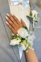 WHITE Prom Boutonniere and Corsage | Prom Corsage | Prom Flowers | Prom Bouquet