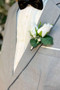 White Rose + Babies Breath Double Boutonniere for Wedding | Groom Boutonniere