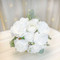 White Mini Rose Bridesmaid Bouquet | Silk Wedding Flowers (medium)