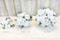 White Mini Rose Bridesmaid Bouquet | Silk Wedding Flowers (medium)