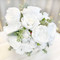 White Mini Rose Bridal Bouquet | Artificial Flower for Wedding (large)