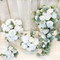 White Mini Rose Bridal Bouquet | Artificial Flower for Wedding (large)
