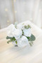 White Mini Rose Bridesmaid Bouquets | Fake Flower for Wedding (small)