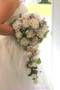 Sweet Lavender Silk Rose Cascade - Bridal Wedding Bouquet