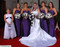 Sweet Purple Silk Rose Nosegay - Bridal Wedding Bouquet