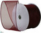 Wired Edge Organza Ribbon - Burgundy - 25 yards