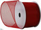 Wired Edge Organza Ribbon - Red - 25 yards