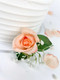 Set of 3 Coral Wedding Cake Flowers + Matching Rose Petals | Wedding Cake Topper |