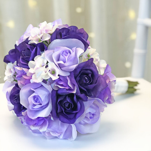 BRI017 - Bridal Bouquet Lavender Ocean Song Roses in Fort Lauderdale, FL