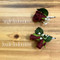 Burgundy+ Babies Breath Silk Rose Boutonniere | Wedding Groom Boutonniere