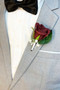 Burgundy+ Babies Breath Silk Rose Boutonniere | Wedding Groom Boutonniere