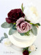 Burgundy Wedding Cake Flowers | Wedding Cake Topper | Floral Cake Topper | Rustic Cake Topper | Burgundy + Ivory + Dusty Rose Cake Toppers