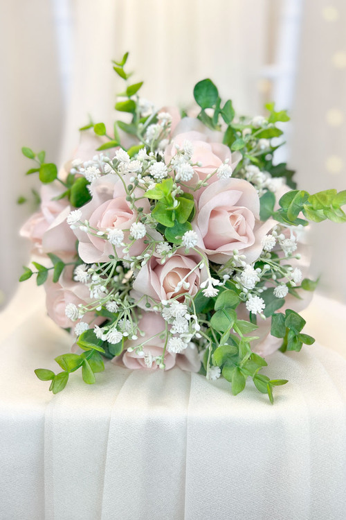 Pink Baby's Breath Bridesmaid Bouquet | TheBridesBouquet