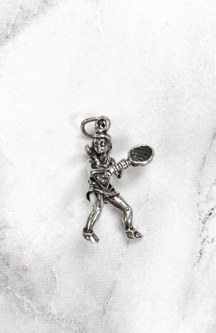Tennis Player "Backhand" Charm