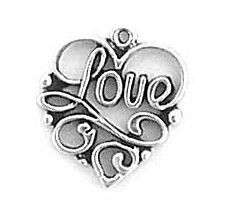 Heart Love w/Scroll Letters