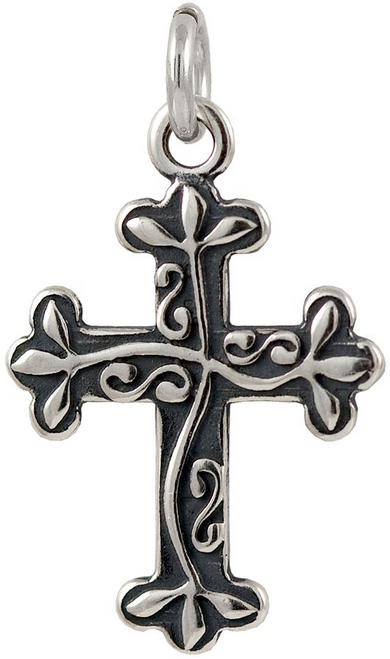 Cross "Vine" Charm