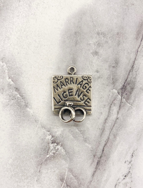 Marriage License Charm