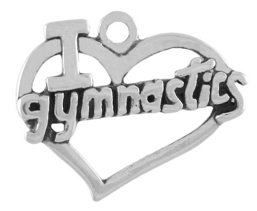 "I Love Gymnastics" Charm