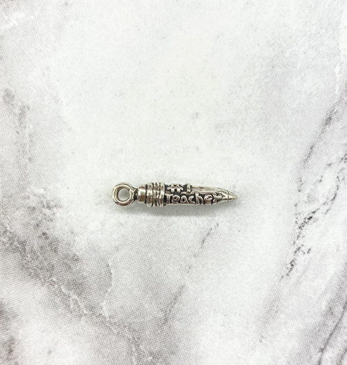 "#1 Teacher" Pencil Charm