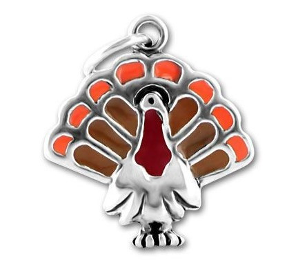 Thanksgiving "Enamel Turkey" Charm