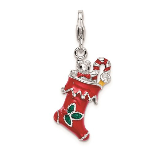 Christmas Stocking "Enamel" Charm