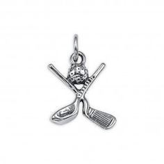 Golf Clubs 'Crossed" Charm