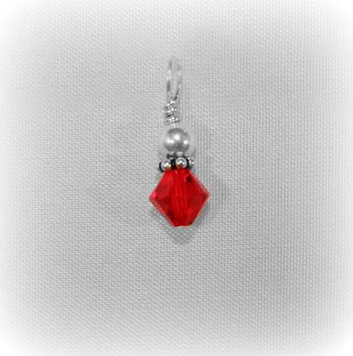 Birthstone "4mm Silver Bead/6mm Drop" Charm