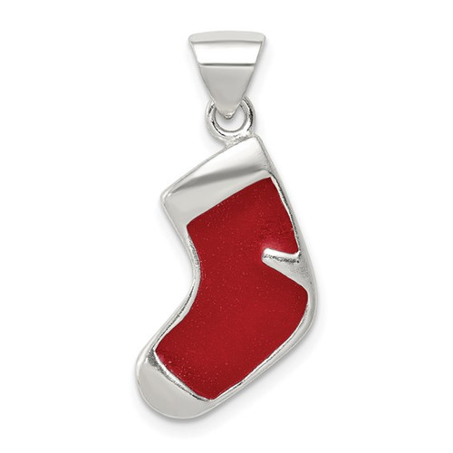 Enamel Red Stocking Charm