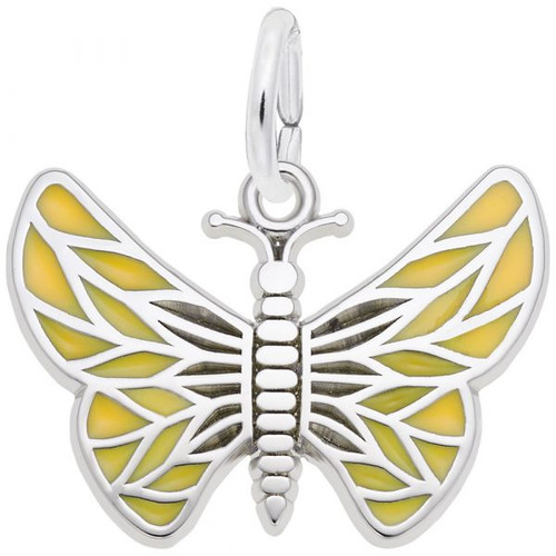 Enameled Butterfly "Rembrandt" Charm
