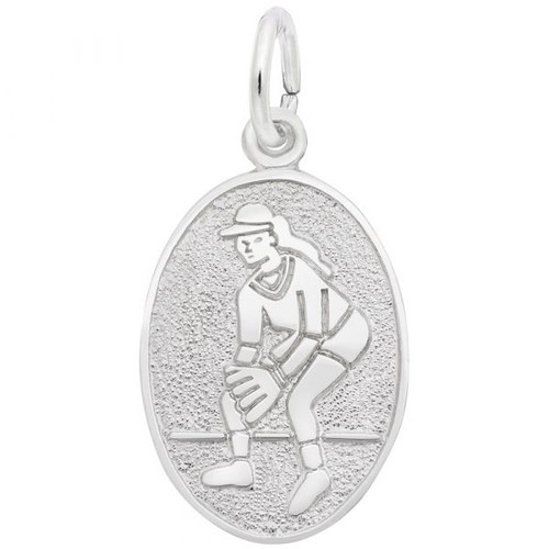 Female Softball Player "Rembrandt" Charm