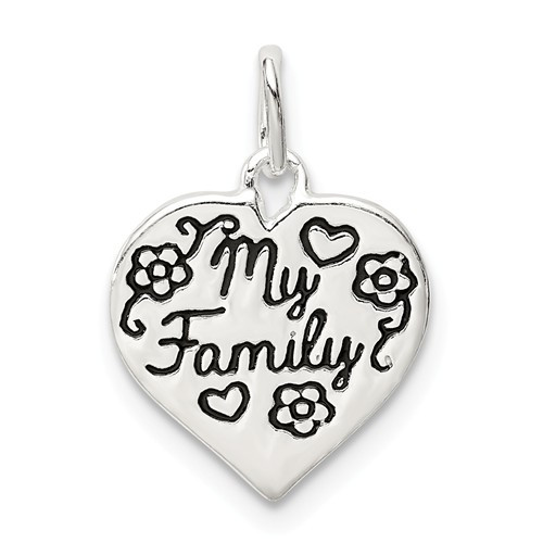 "My Family" Heart Charm 