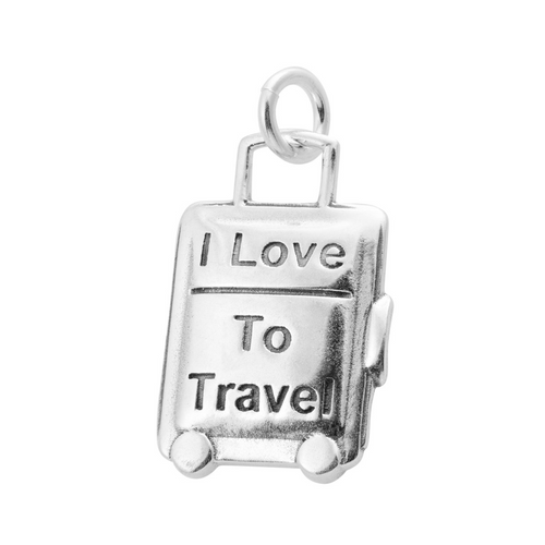 "Love to Travel" Suitcase Charm