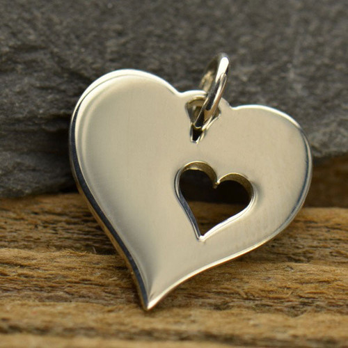 "Heart Cut Out" Charm