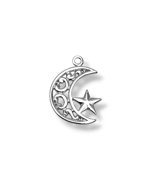 Moon and Star Charm