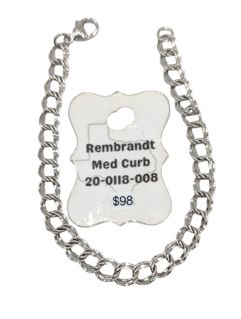 Rembrandt Med Curb Double Link Charm Bracelet
