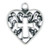 Heart With Cross Cutout" Charm