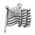 Fourth of July "US Flag Waving" Charm