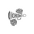 Cheer Megaphone Poms Charm